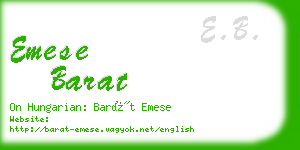 emese barat business card